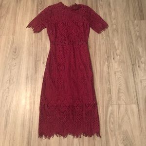 Lulu’s Burgundy Lace Dress